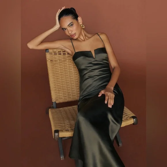 Reformation Brie Silk Dress - Picture 2 of 10